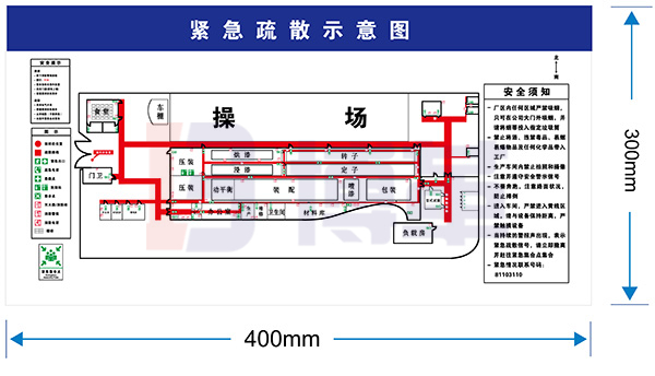 緊急疏散示意圖標識牌 緊急疏散示意圖標識牌